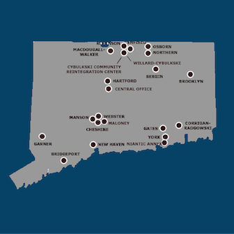 Map of CT Correctional Facilities